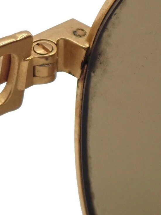 CARTIER Logos Sunglasses Eye Wear Metal Plastic Gold Brown France main image 14